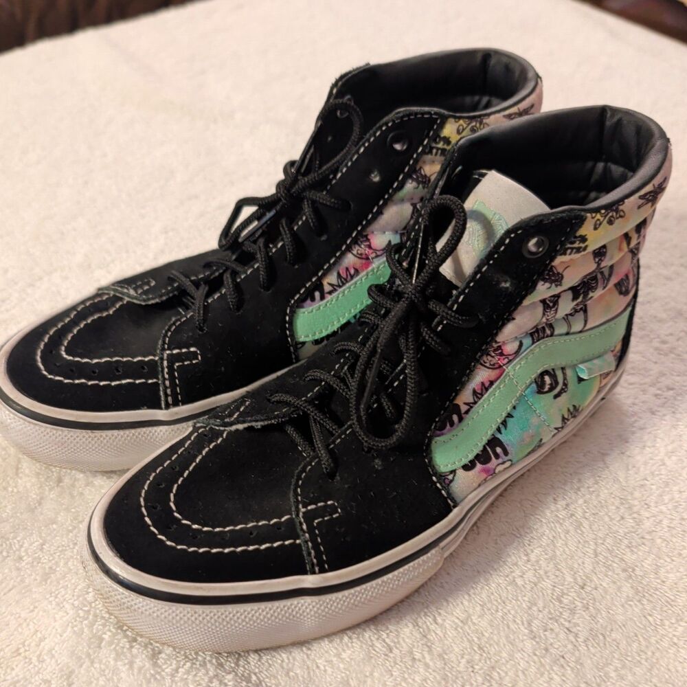 Vans Men's Skate Sk8-Hi Shroom Doom Tie Dye Canvas Suede shoes Size 5.5